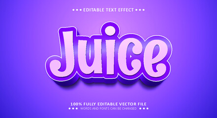 Fototapeta premium Juice 3d Text Style - Editable Text Effect