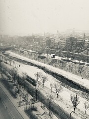 Fototapeta premium railway in winter