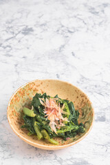 京の伝統野菜　畑菜の辛子和え