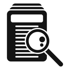 Search report icon simple vector. Business paper