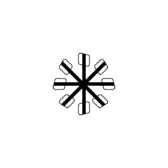 abstract satelite in space logo design 