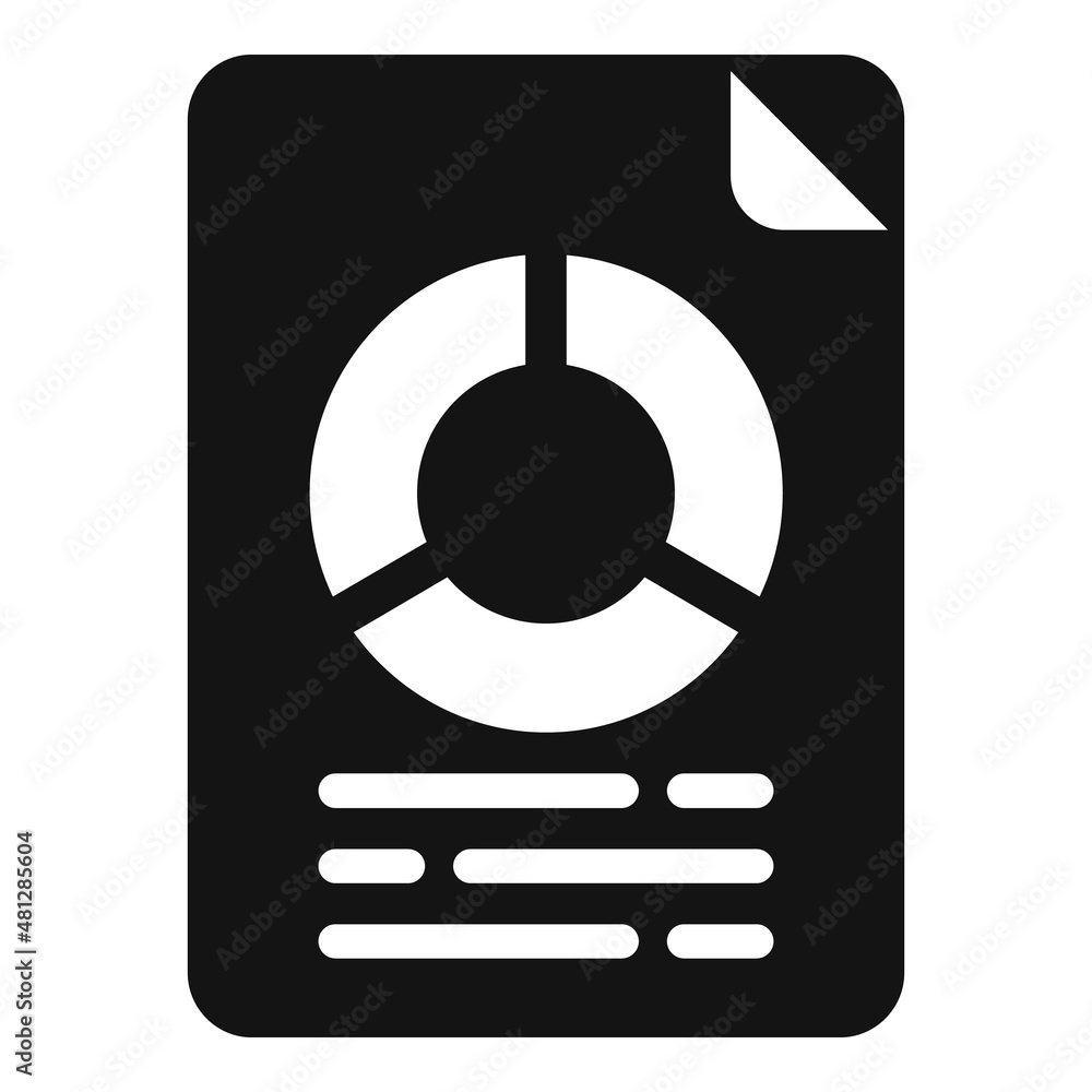 Aufkleber pie chart report icon simple vector. finance page