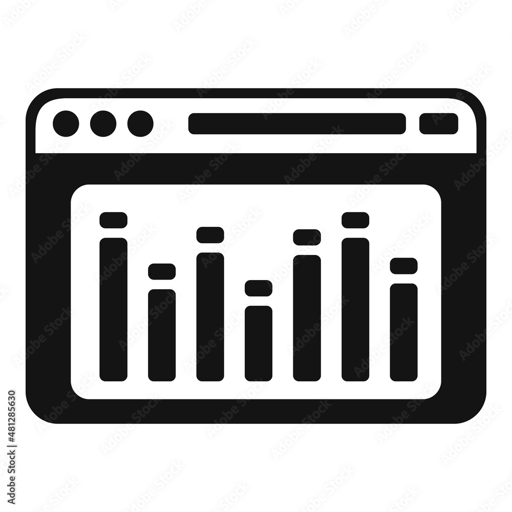 Poster web page report icon simple vector. paper data