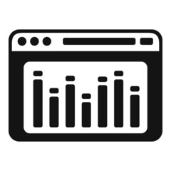 Web page report icon simple vector. Paper data
