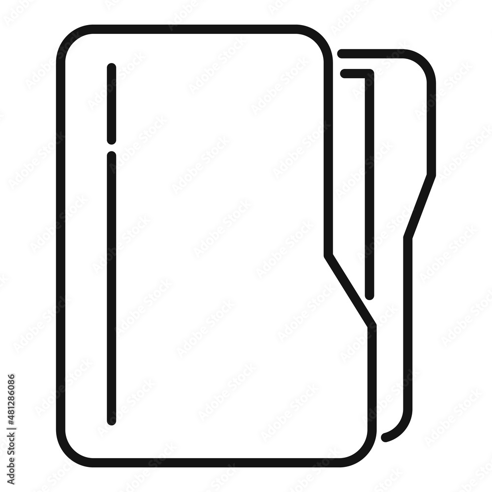 Poster folder data icon outline vector. business document