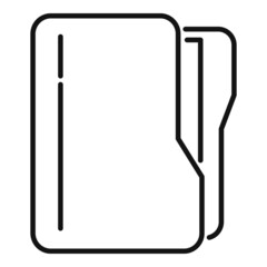 Folder data icon outline vector. Business document