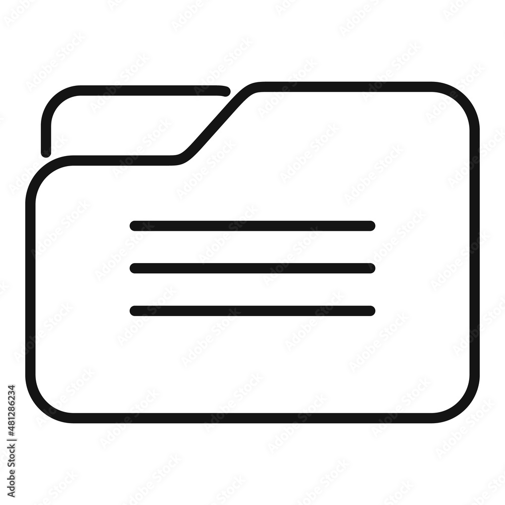 Poster report business folder icon outline vector. document data