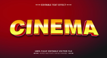 Cinema 3d Text Style - Editable Text Effect