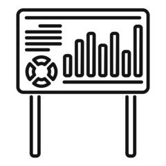 Report audit icon outline vector. Business document