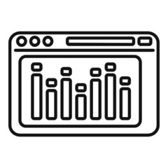 Web page report icon outline vector. Paper data