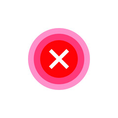 Cross sign vector. Red cross sign. Red cross icon vector isolated on white background