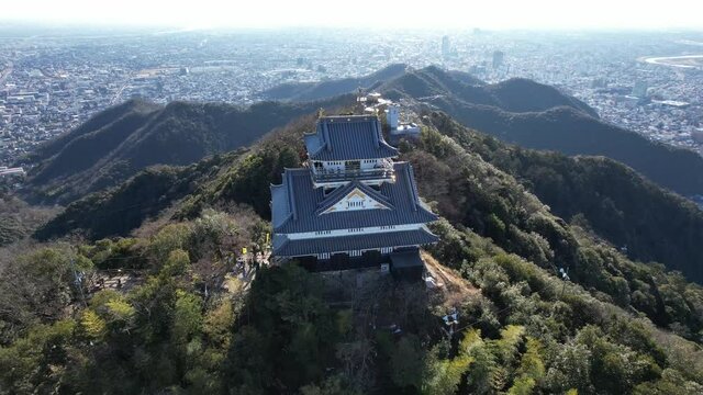 岐阜城ドローン映像