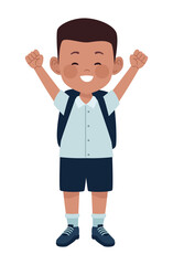 little afro schoolboy