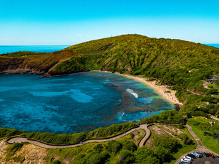 Hawaii Oahu Hanauma Bay State Park Drone Aerial