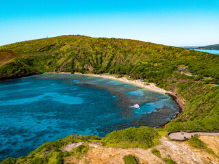 Hawaii Oahu Hanauma Bay State Park Drone Aerial