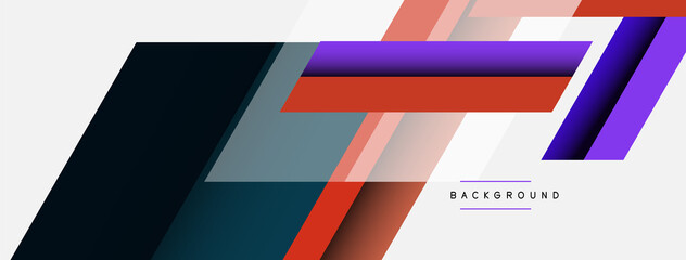 Vector background. Abstract overlapping color lines design with shadow effects. Illustration for wallpaper banner background or landing page