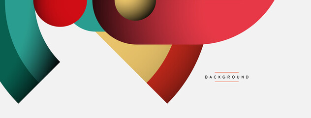 Trendy shapes, color minimal design composition, lines and shadows for wallpaper banner background or landing page