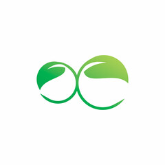 infinity nature eco leaf logo design