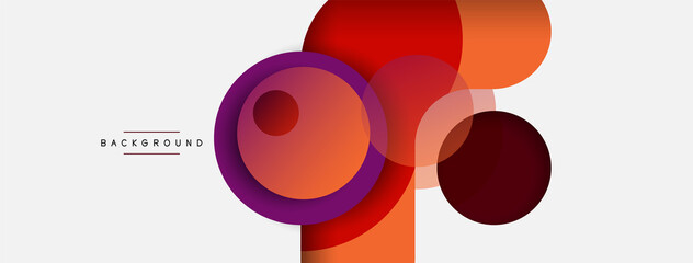 Circle and round shapes abstract background. Vector illustration for wallpaper banner background or landing page