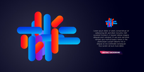 Fototapeta premium Abstract 3d element for web banner, post, design, description details template. vector illustration. 