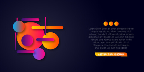 Abstract 3d element for web banner, post, design, description details template. vector illustration. 
