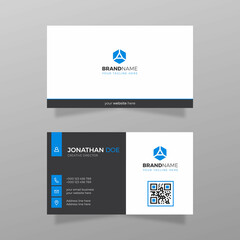 Clean advertising design company business card.