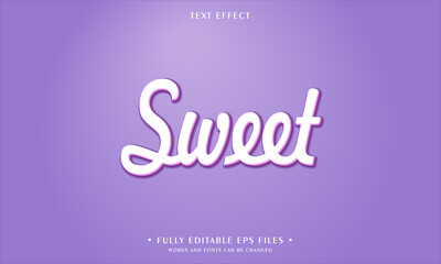 Sweet style editable text effect