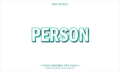Obraz premium PERSON style editable text effect