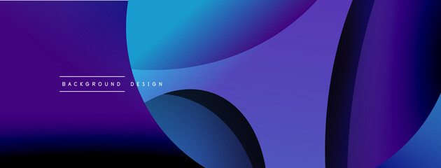 Creative geometric wallpaper. Minimal abstract background. Circle and wave composition vector illustration for wallpaper banner background or landing page