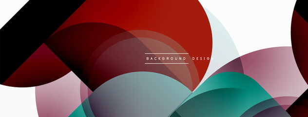 Obraz premium Round triangle shapes lines and circles. Geometric vector illustration for wallpaper banner background or landing page