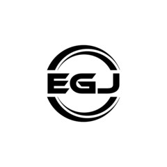 EGJ letter logo design with white background in illustrator, vector logo modern alphabet font overlap style. calligraphy designs for logo, Poster, Invitation, etc.