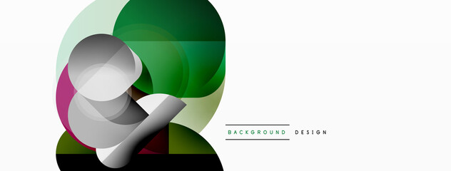 Round triangle shapes lines and circles. Geometric vector illustration for wallpaper banner background or landing page