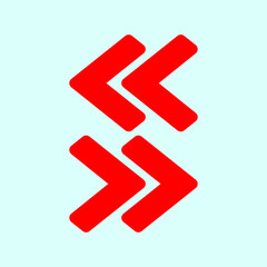 Red arrow icon vector EPS- 10