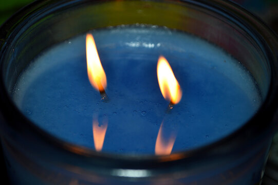 close up of burning candles