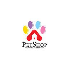 Pets House Vector Logo Template is perfect for veterinary clinic, pet hotel, pet shop or other animals related website or product.