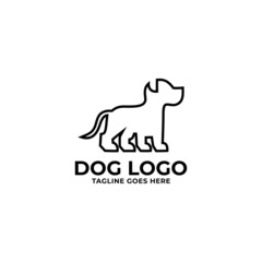Dog logo and icon design vector.