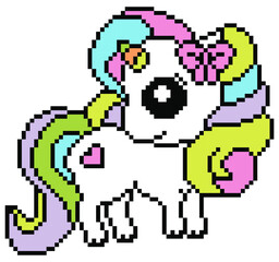 Unicorn pixel art.