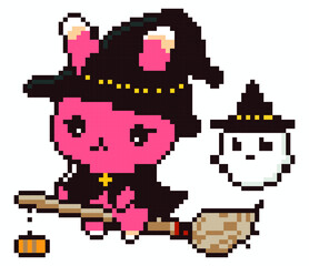 Fototapeta premium cat pixel art.