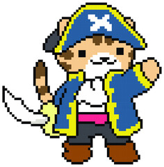 Fototapeta premium cat pixel art.