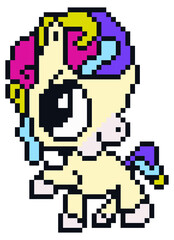 Unicorn pixel art.