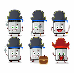 Cartoon character of whiteboard marker with various pirates emoticons