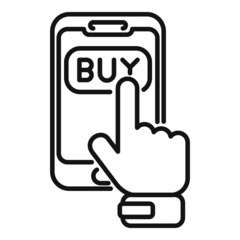 Buy store icon outline vector. Sale shop