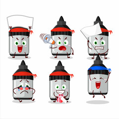 Mascot design style of whiteboard marker character as an attractive supporter