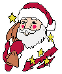 Santa Claus pixel art.