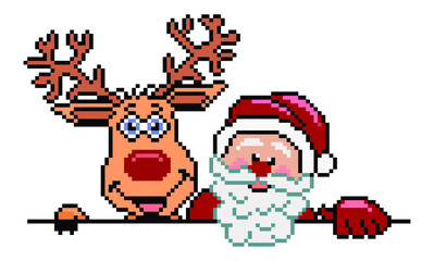 Santa Claus pixel art.