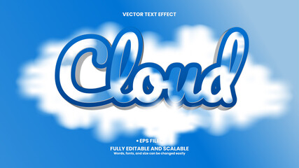 Cloud 3D Text Effect