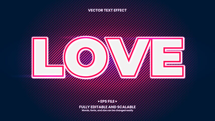Love Neon 3D Text Effect