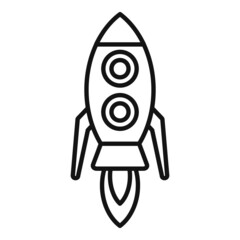 Online marketing rocket icon outline vector. Business media
