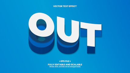 Out 3D Text Effect