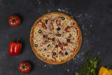 pizza with vegetables